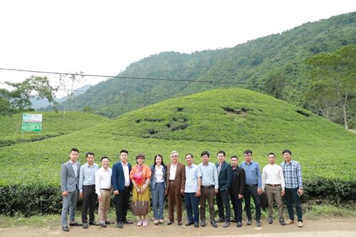 Hiệp hội doanh nghiệp nhỏ và vừa ngành nghề nông thôn Việt Nam gặp và trao đổi với lãnh đạo xã La Bằng(Thái Nguyên) về việc khảo sát vùng nguyên liệu chè tại địa phương
